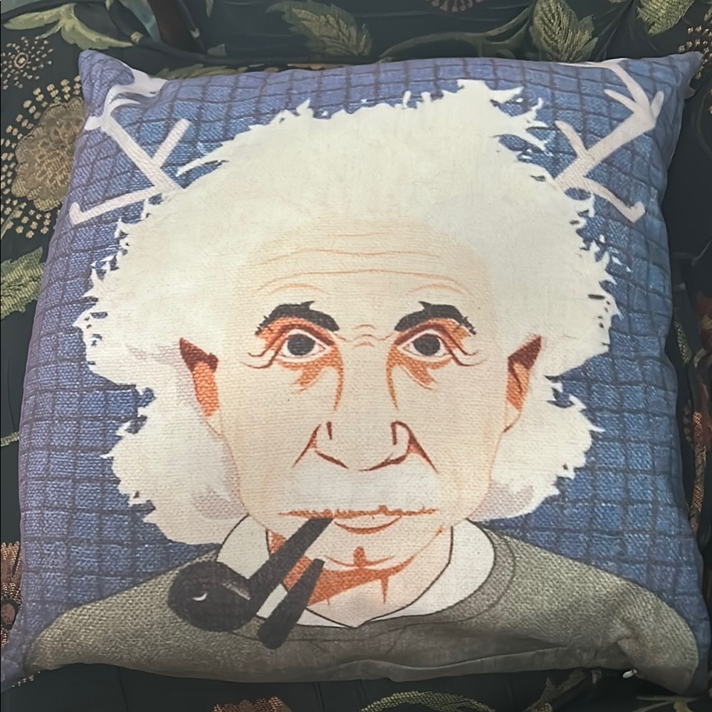 Groovy Spiritual Einstein Throw Pillow - Picture 2 of 3
